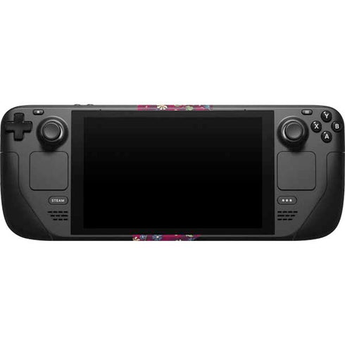 Disney Snow White Character with Floral Pattern Steam Deck Handheld Gaming Computer Skin